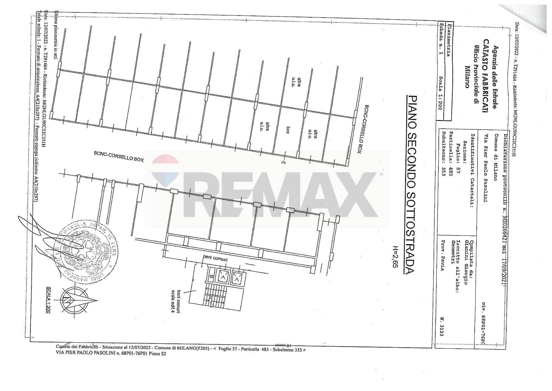 Pianta 2D - Trilocale Via Pier Paolo Pasolini
 
66, Milano - foto 3