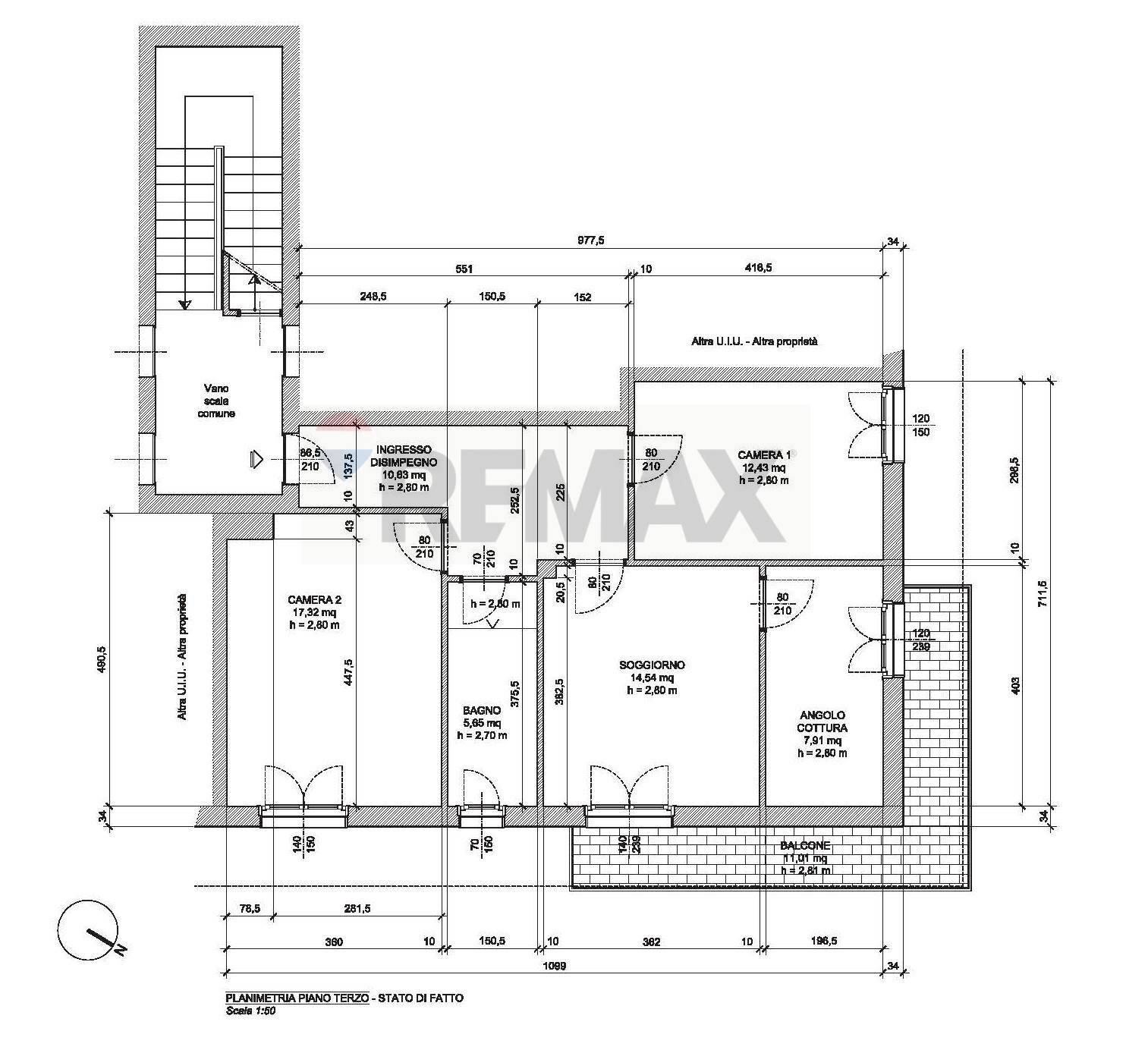 Pianta 2D - Trilocale Via Jacopo Ruffini
 
14, Novara - planimetria 1