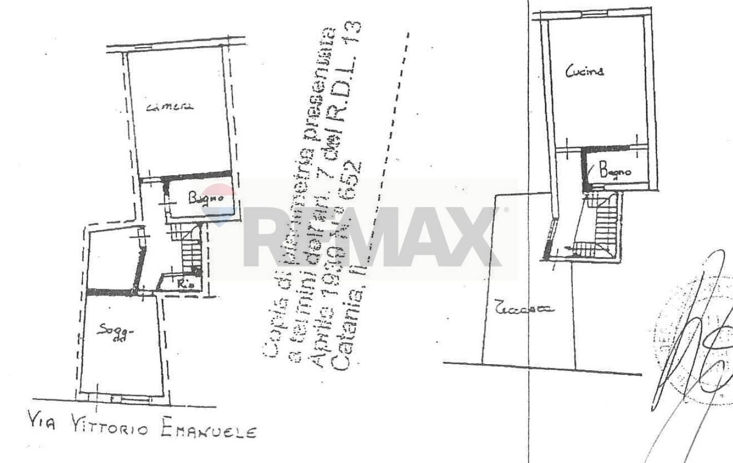 Pianta 2D - Independent house Via Vittorio Emanuele III
 
105, Acireale - floor plans 1