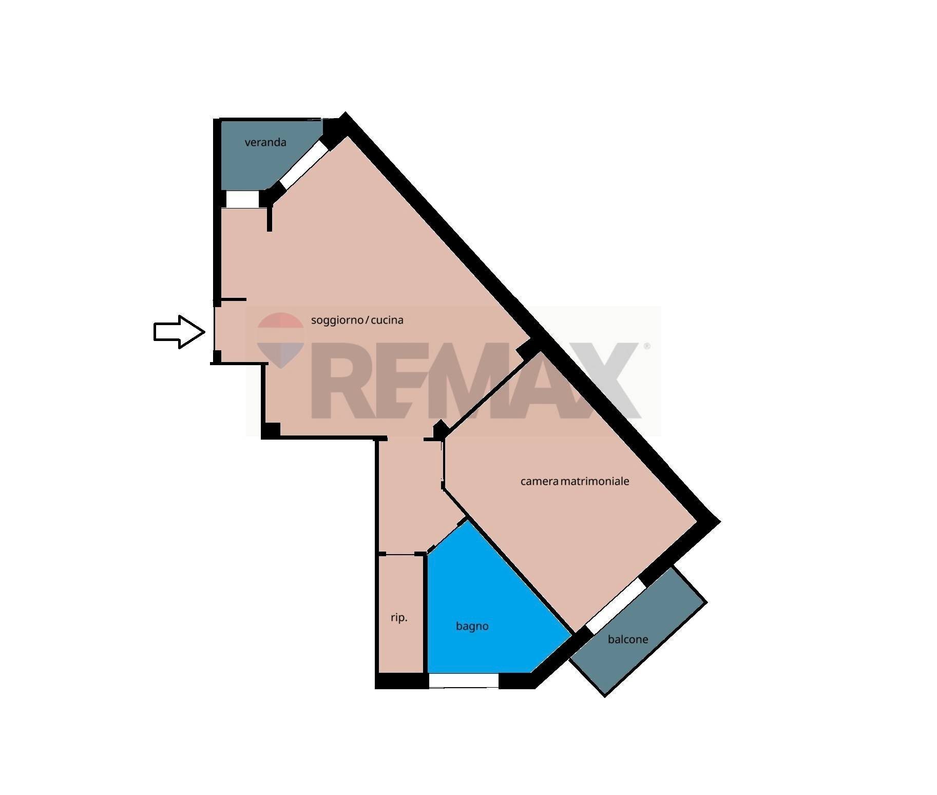 Pianta 2D - Bilocale Via Luigi De Andreis
 
13, Milano - planimetria 1