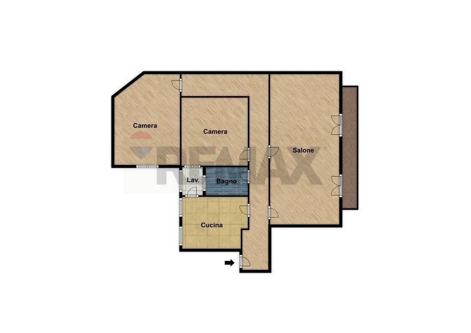 Pianta 2D - Four-room apartment Via Roma
 
110, Ficarazzi - floor plans 1