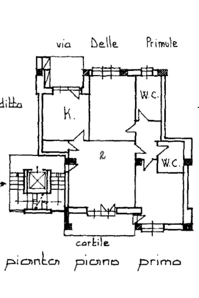 Four-room apartment Via delle Primule, Torino (neighborhood Vallette) - floor plans 1