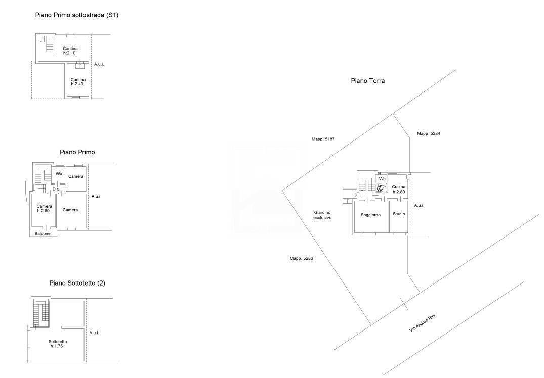 Foto 11 - Casa semi indipendente Via Andrea Rini
 
5, Salò - planimetria 1