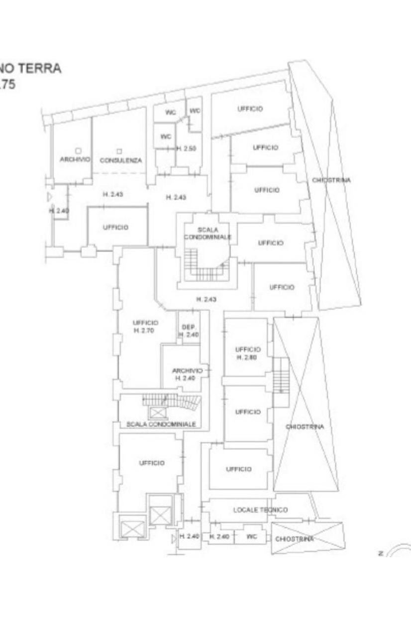 Ufficio piazza del Popolo, 1, Roma (zona Centro Storico) - planimetria 1