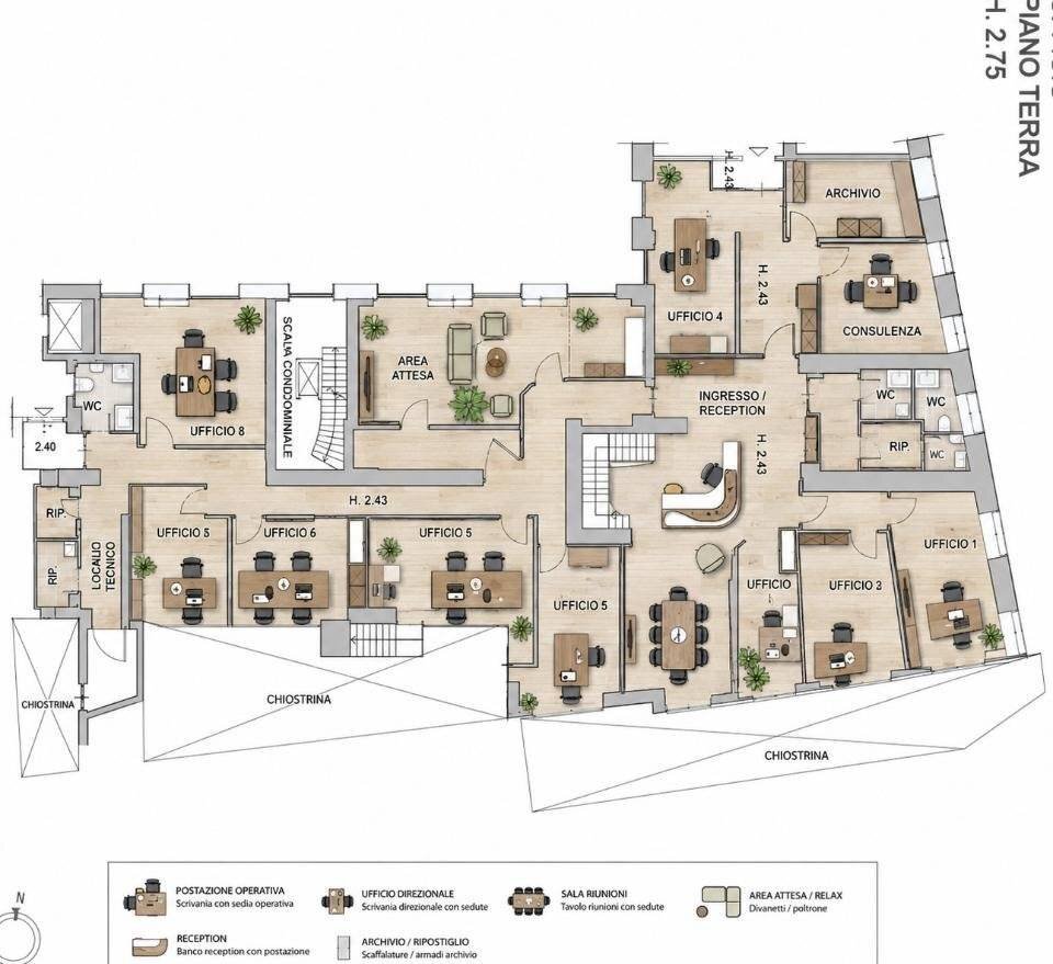 Ufficio piazza del Popolo, 1, Roma (zona Centro Storico) - planimetria 1
