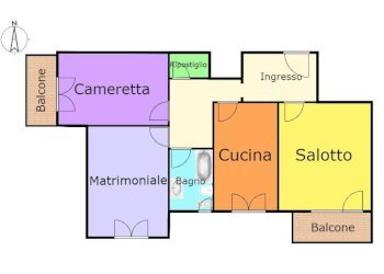 Planimetria - Three-room apartment viale Ammiraglio Giorgio des Geneys, 4, Genova (neighborhood Quarto) - photo 9