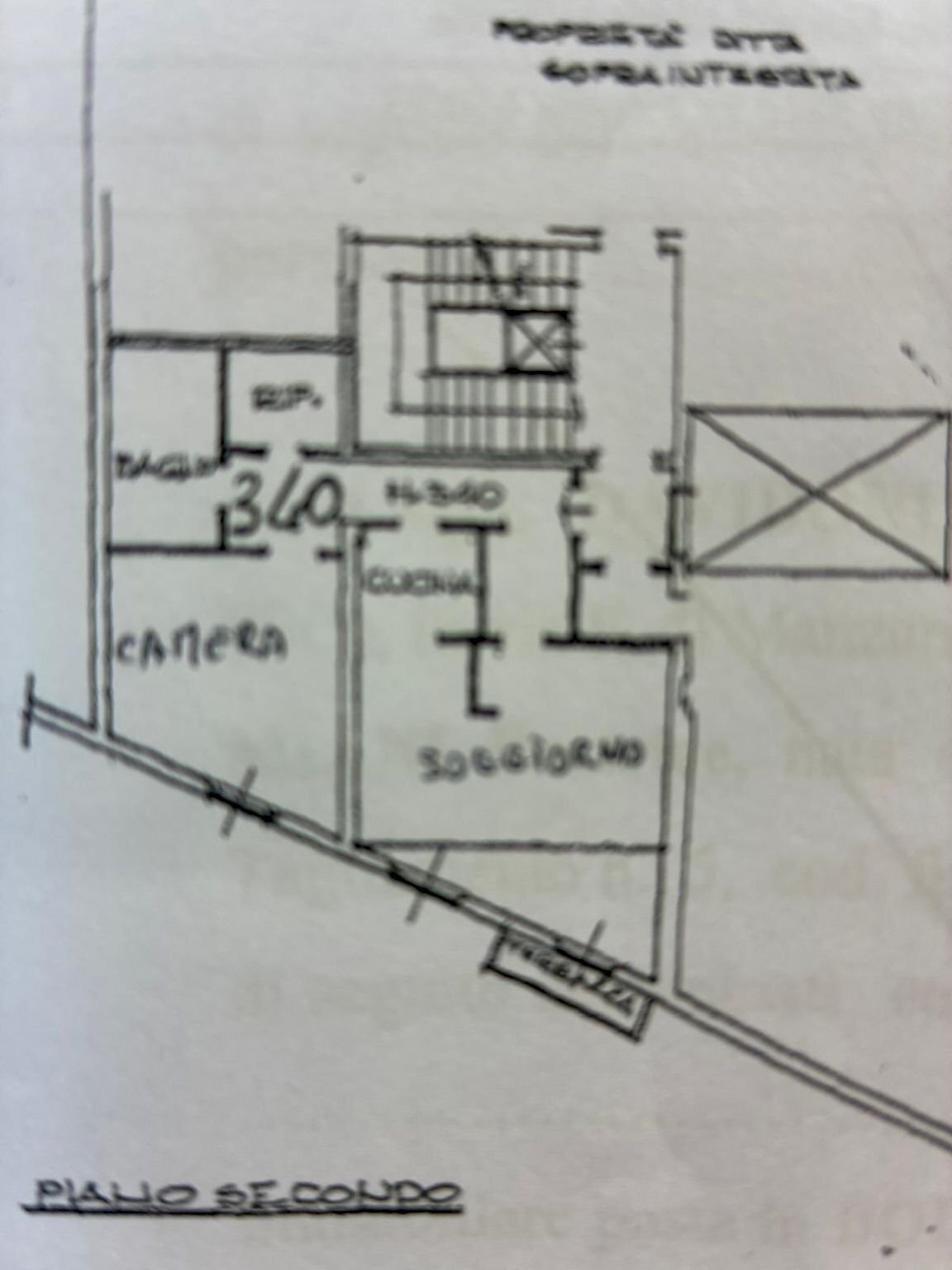 Trilocale via Santo Stefano, 101, Bologna (zona Centro Storico) - planimetria 1