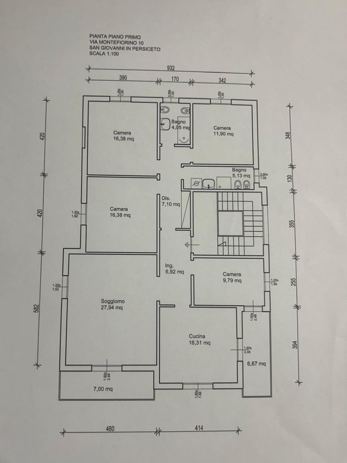 Villa via Montefiorino, San Giovanni in Persiceto - planimetria 1