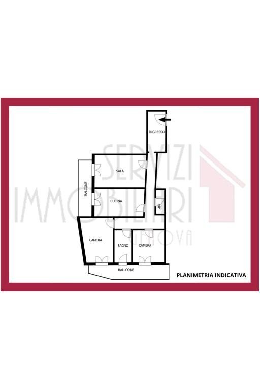 Trilocale via Luigi Lusignani, Genova (zona Molassana) - planimetria 1