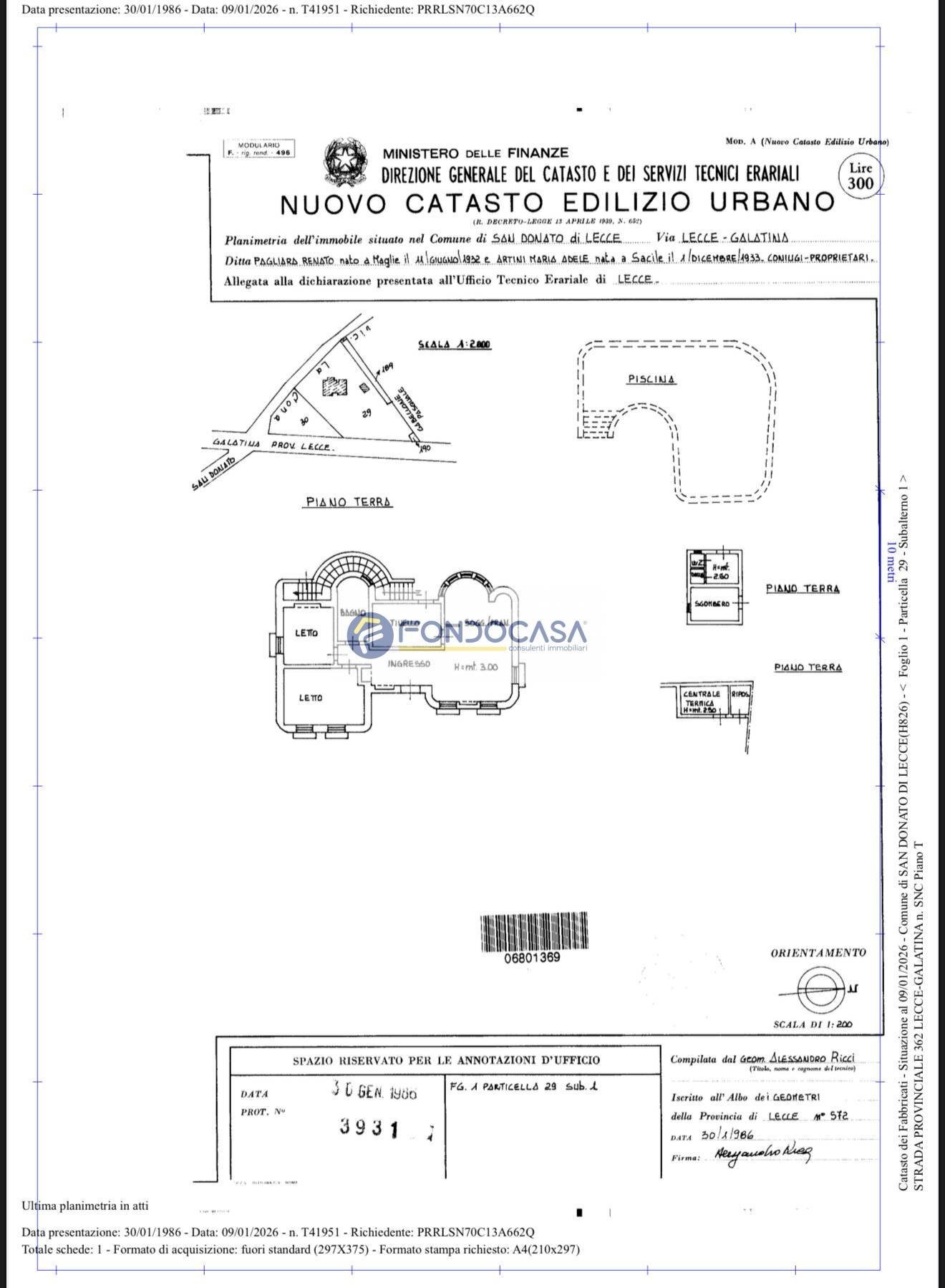 Foto 14 - Villa Strada Provinciale 362, San Donato di Lecce - floor plans 1