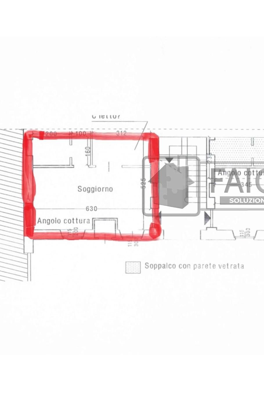 Monolocale via Gravere, 11, Torino (zona Parella) - planimetria 1