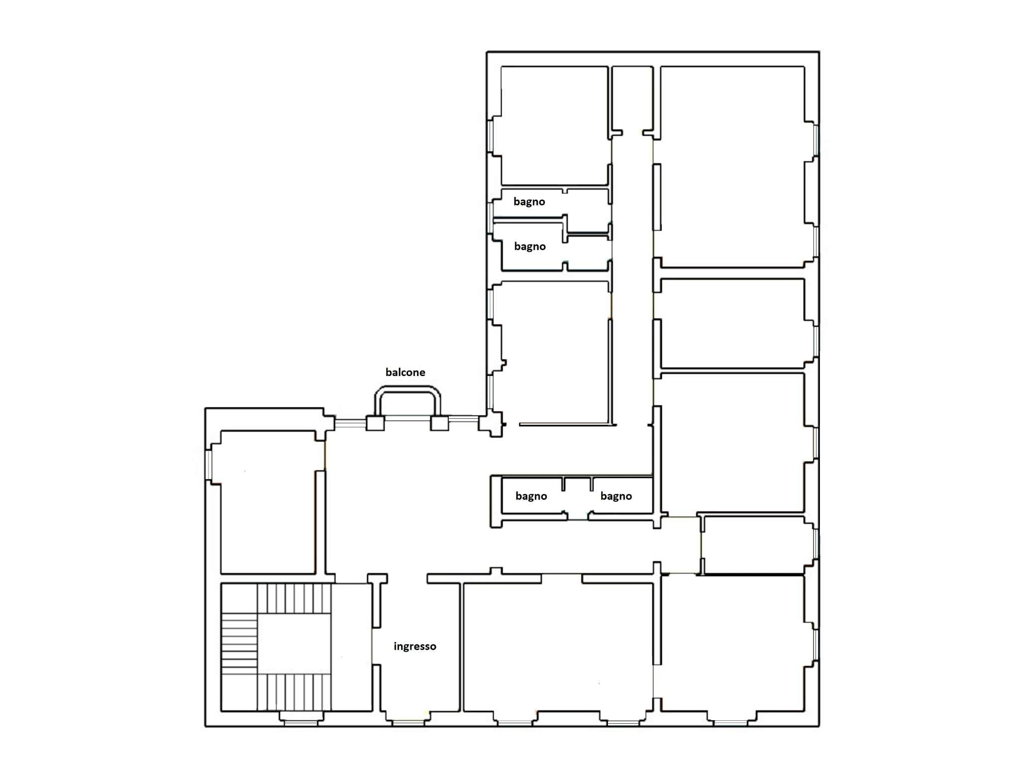 planimetria 2° p. - Appartamento via Abruzzi, Roma (zona Centro Storico) - planimetria 1
