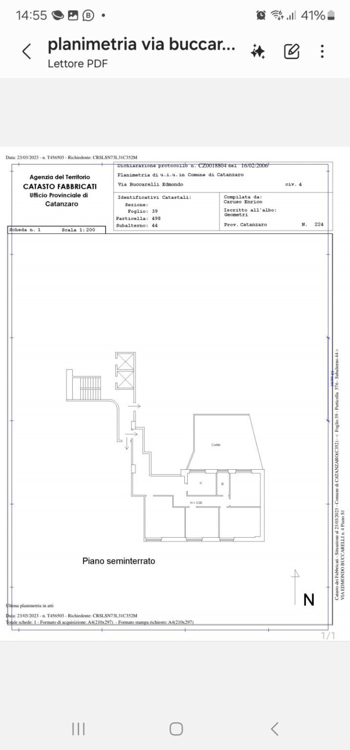 Office via Edmondo Buccarelli, 4, Catanzaro - floor plans 1