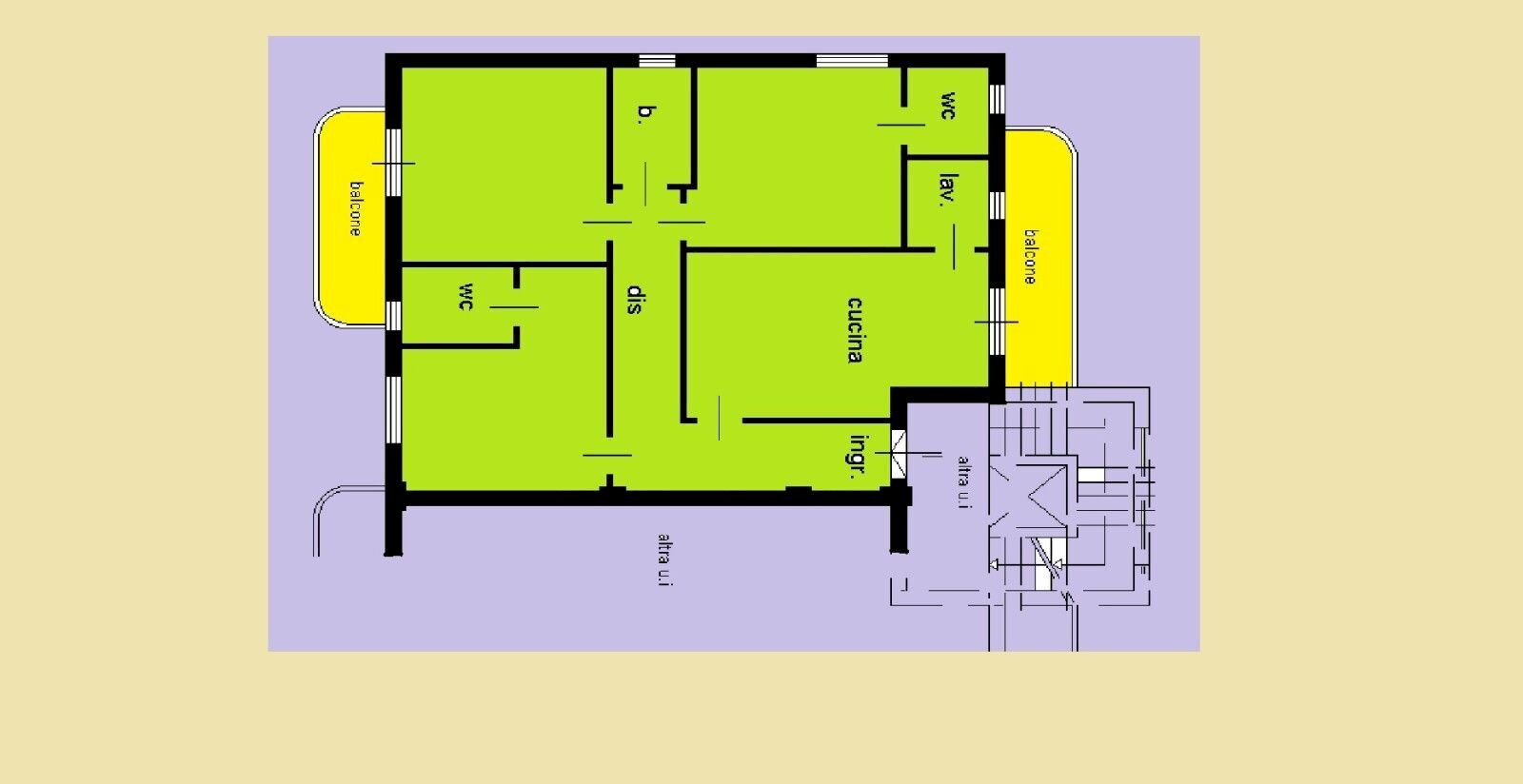 Quadrilocale via del Villino, Alanno - planimetria 1