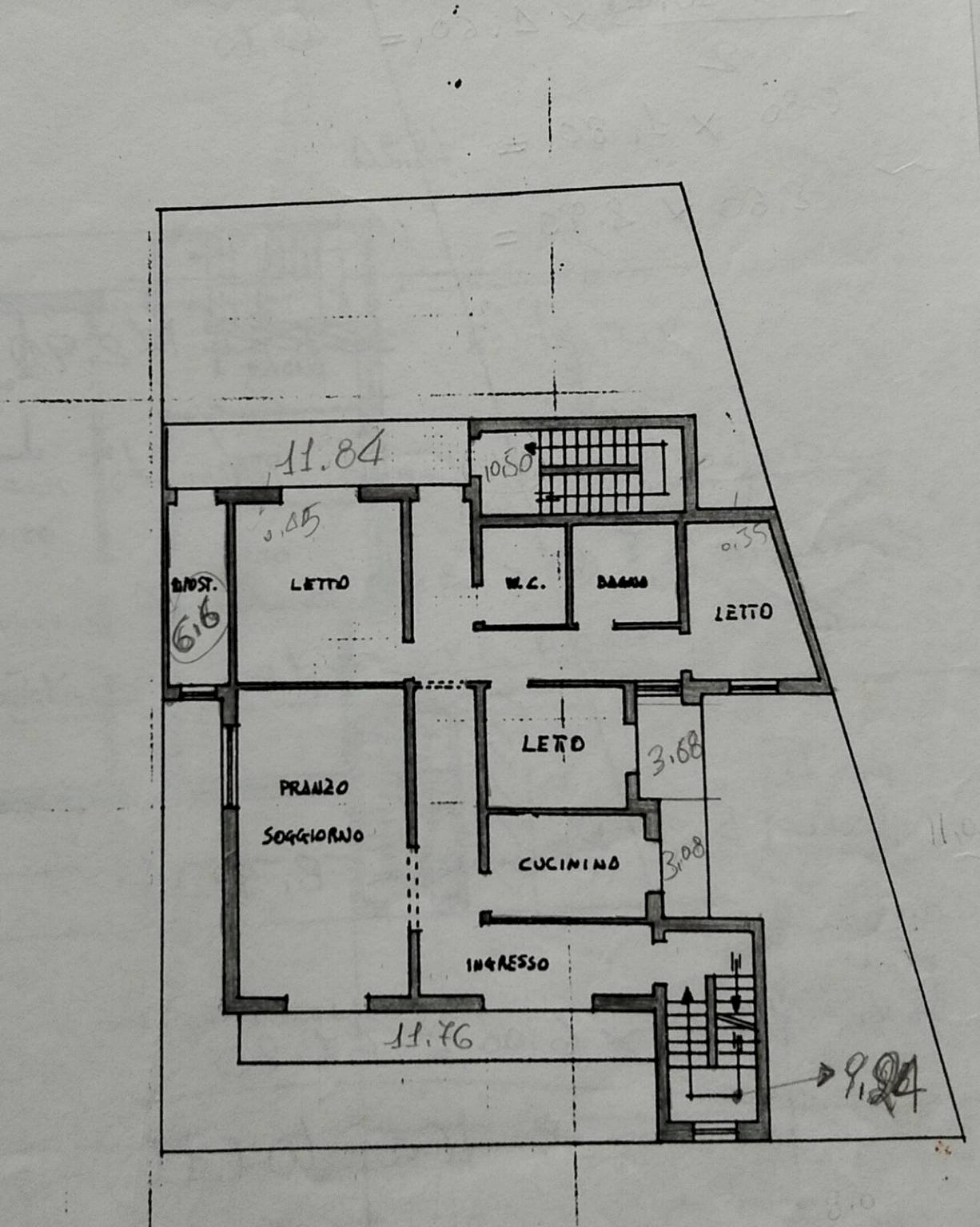 Apartment via Pietro Maroncelli, 15, Ruffano - floor plans 1