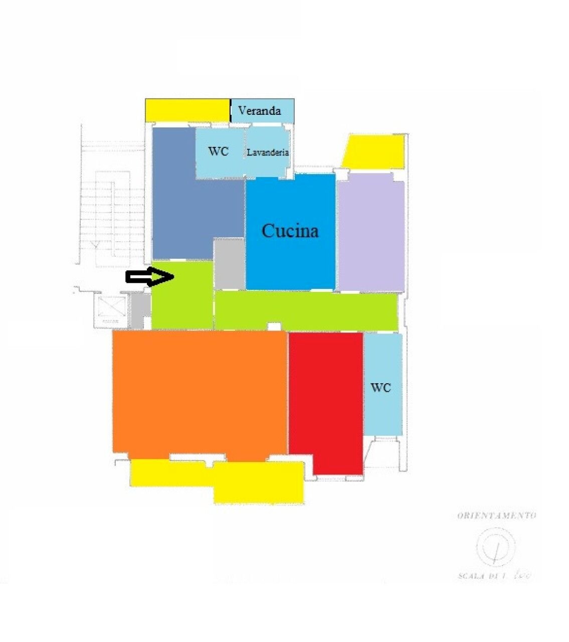 Appartamento via Paolo Bentivoglio, 84, Catania - planimetria 1