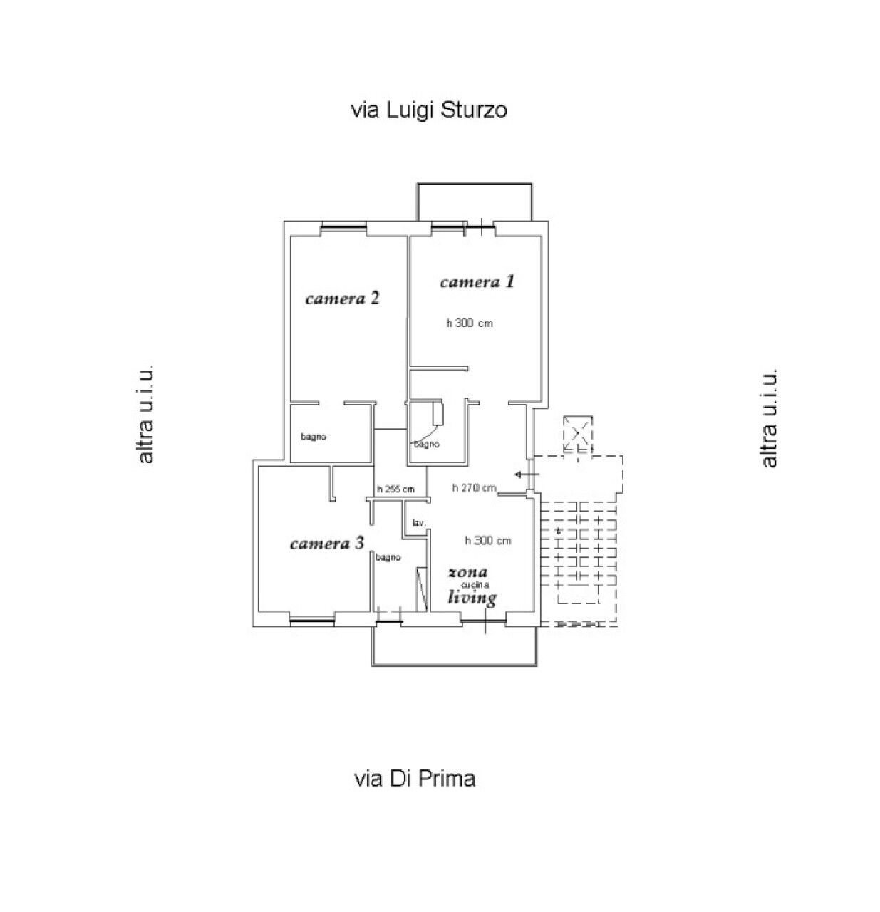Trilocale via Don Luigi Sturzo, 142, Catania - planimetria 1