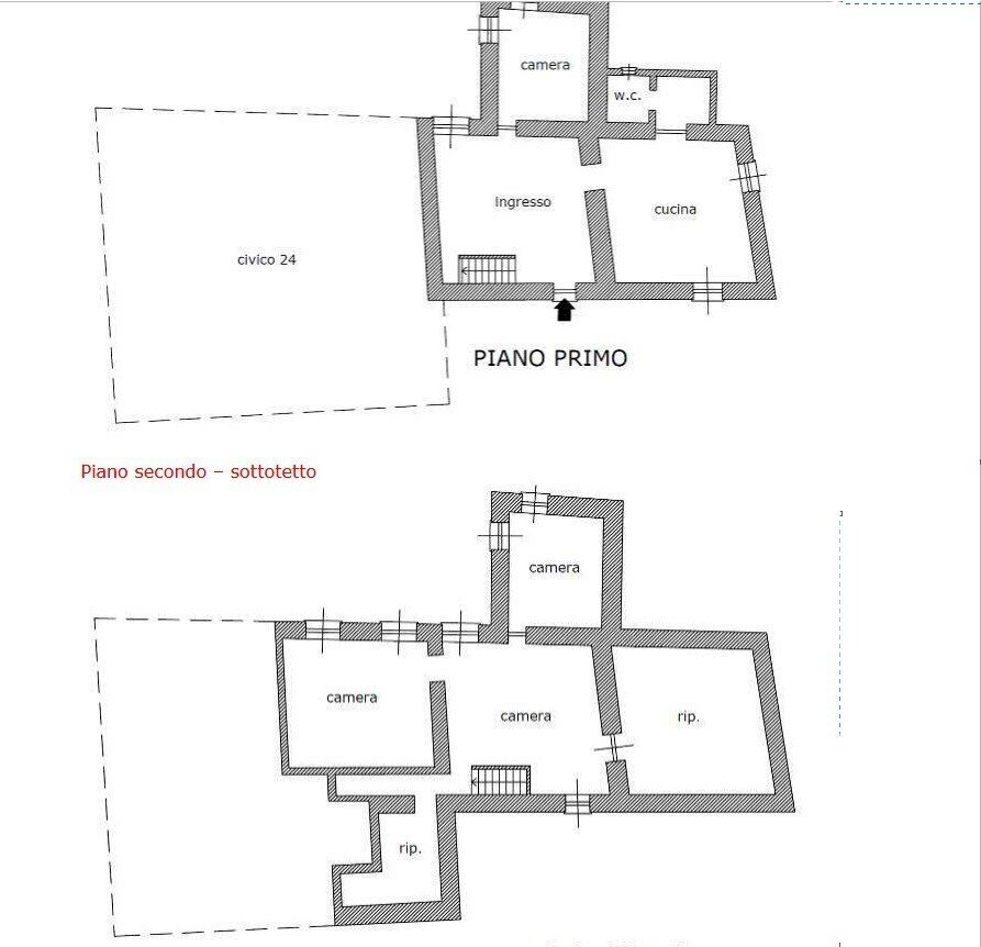 2.jpg - Independent house at auction Via Madonna delle Vigne 24, Genova - floor plans 1