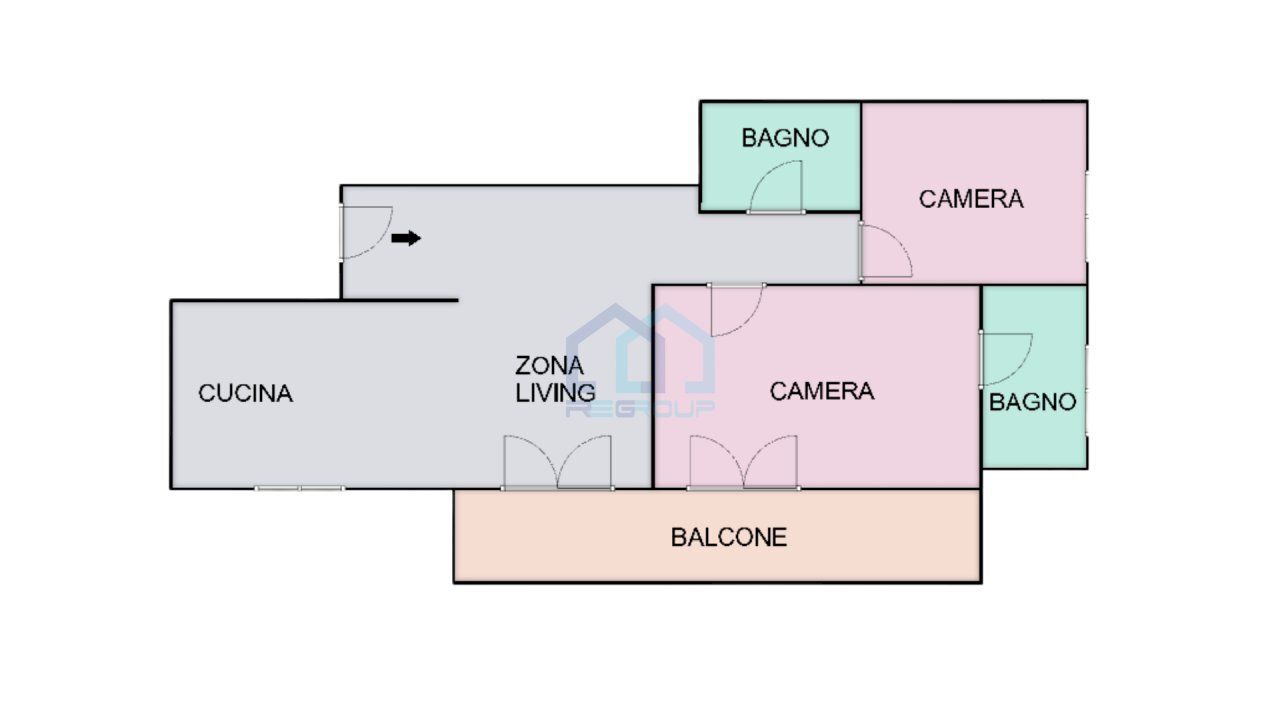 PLANIMETRIA - Appartamento Via XXV Aprile 13, Recco - planimetria 1