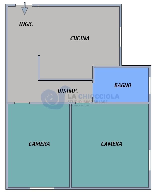A124 - Trilocale VIA A. GIOVANNINI, Bologna (zona Bolognina) - planimetria 1