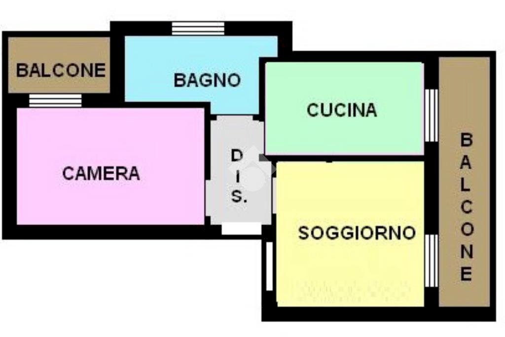 Bilocale Largo Taverna, Vimodrone - planimetria 1