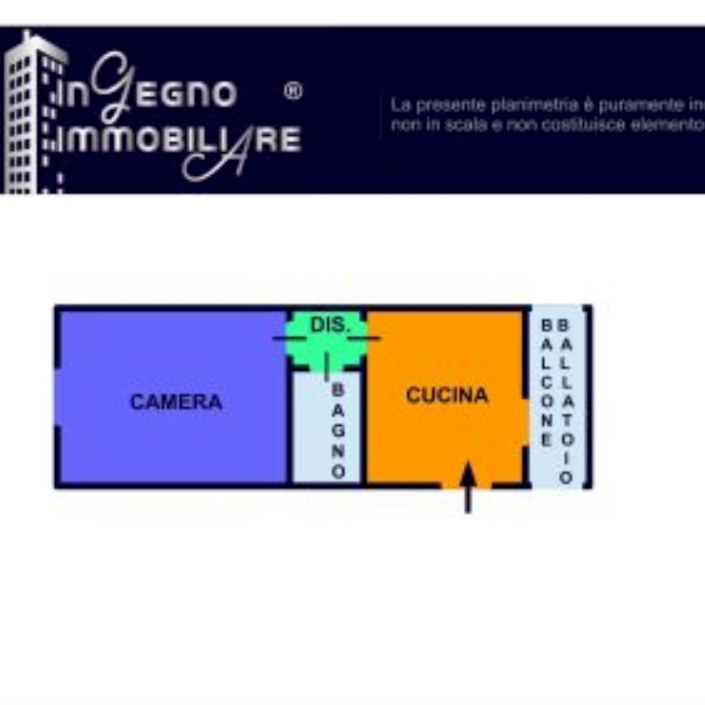 Bilocale Corso Vittorio Emanuele II, Torino - planimetria 1