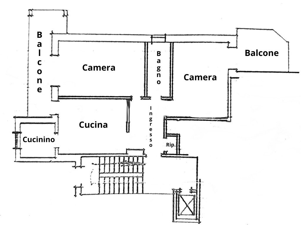 Three-room apartment via reiss romoli, 4, Torino (neighborhood Barriera Milano) - floor plans 1