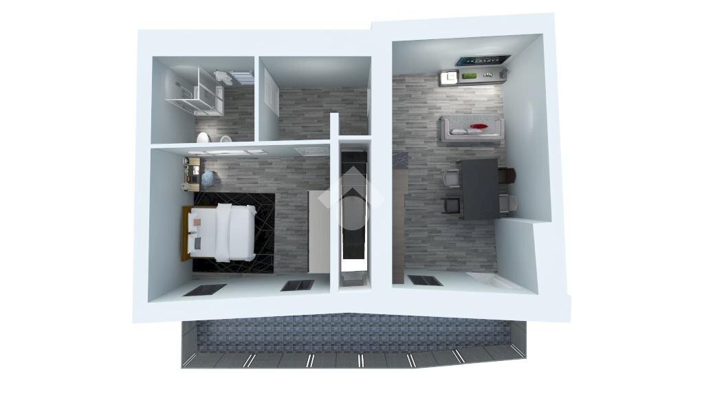 Two-room apartment Vicolo Magenta, Buttigliera Alta - floor plans 1