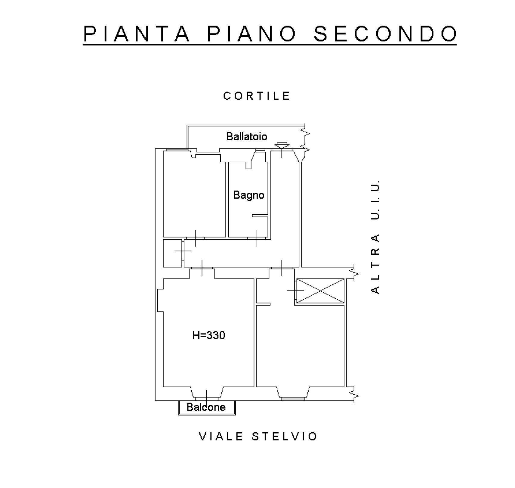 Foto 29 - Trilocale Viale Stelvio
 
39, Milano - planimetria 1