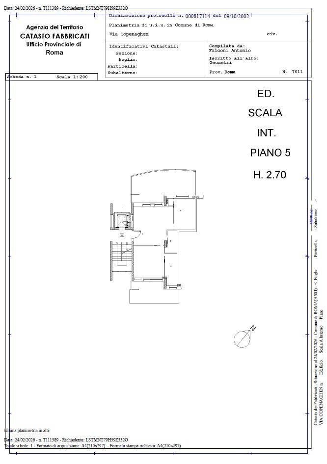 Foto 32 - Two-room apartment Via Copenaghen, Roma - floor plans 1