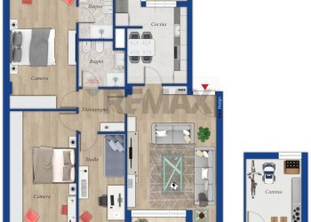 Pianta 2D - Quadrilocale VIA PIETRO NENNI
 
37, Monterotondo - foto 27