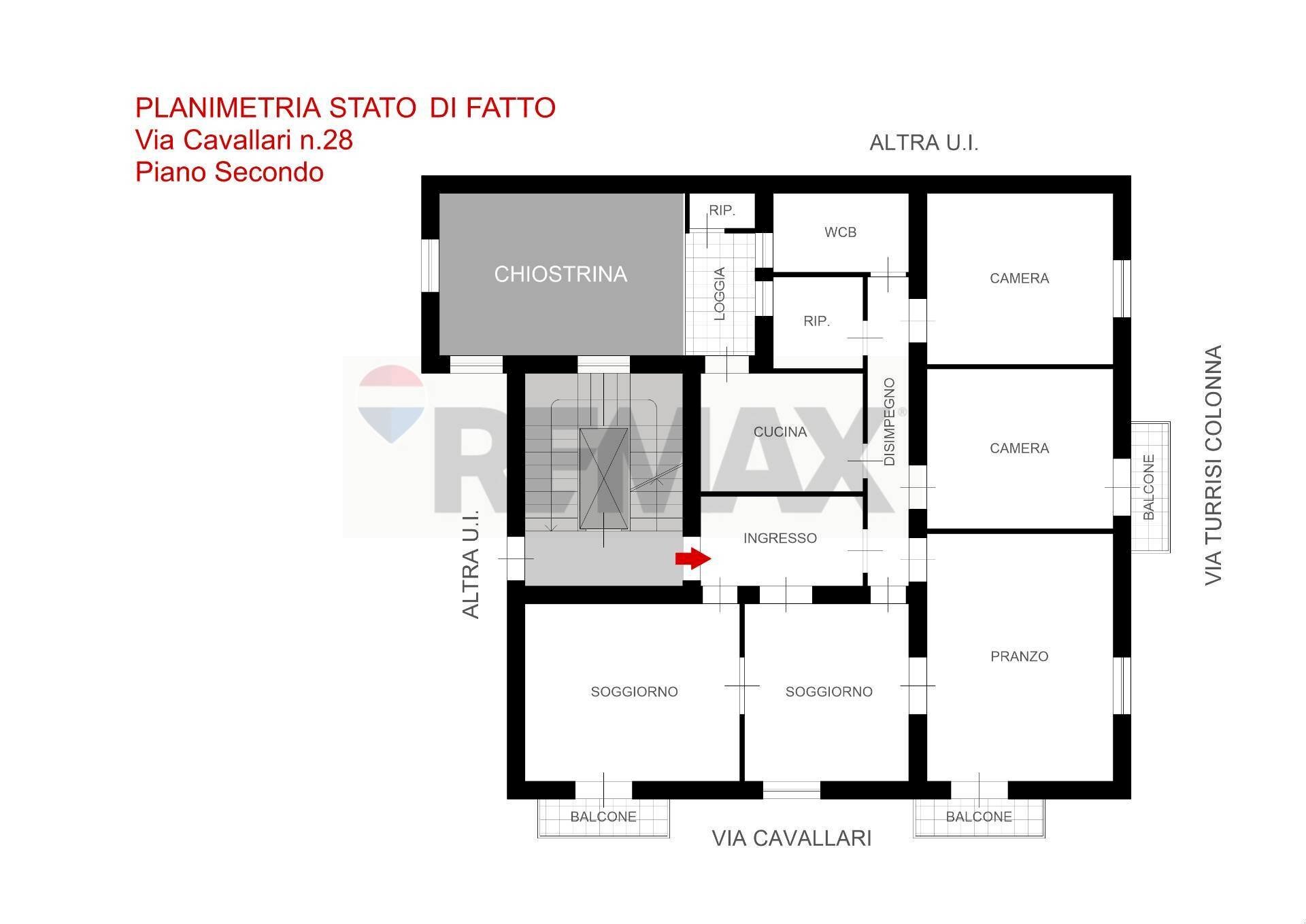 PLANIMETRIA - Appartamento Via Saverio Cavallari
 
28, Palermo - planimetria 1