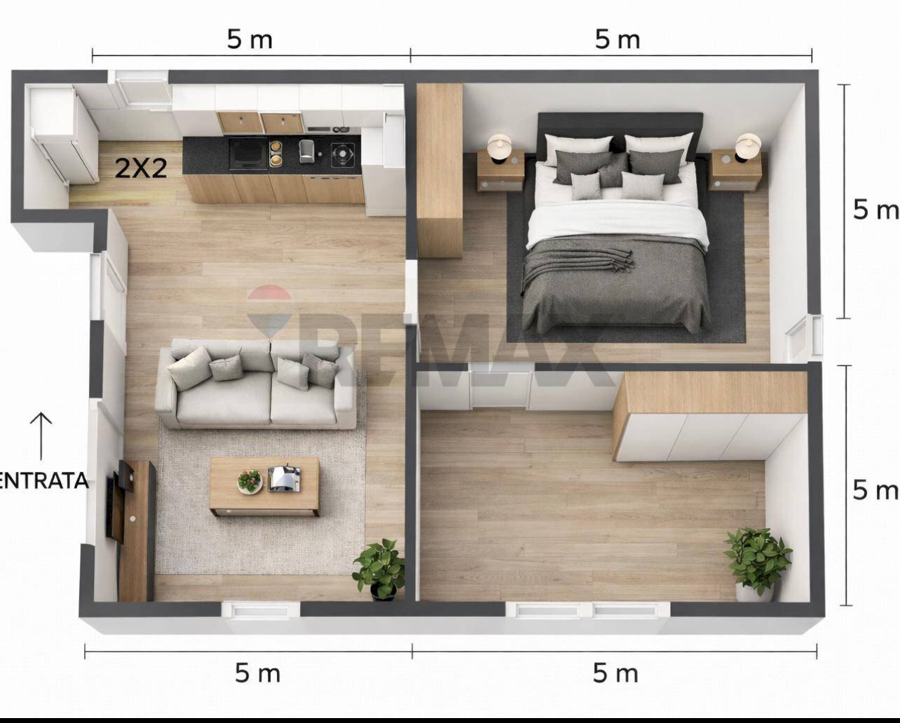 Pianta 3D - Trilocale Via Vezzosi
 
14, Catania - planimetria 1