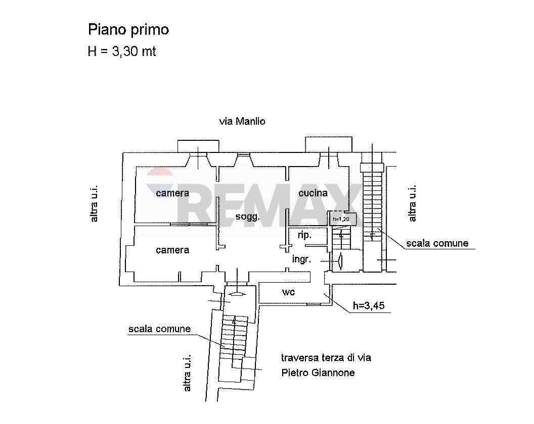 Pianta 2D - Trilocale Via Manlio
 
7, Peschici - planimetria 1