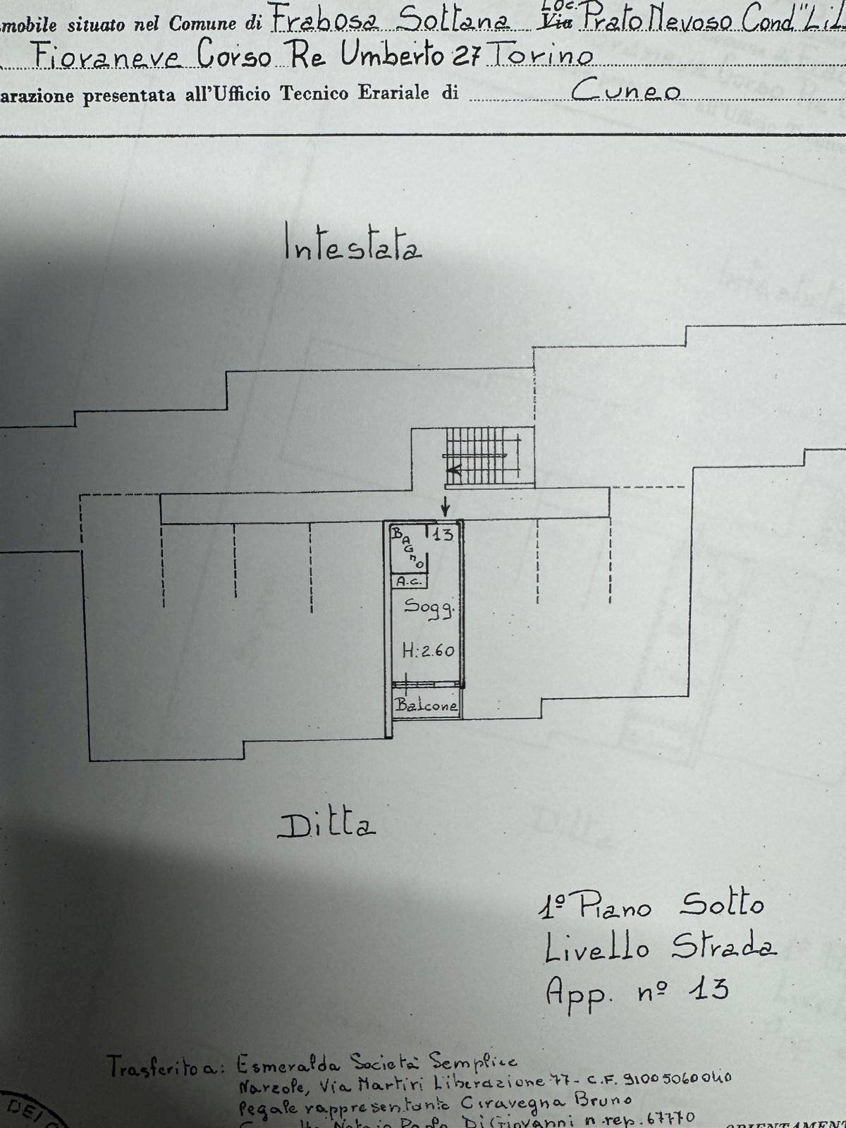 piantina - One-room apartment Via Orione
 
11, Frabosa Sottana - floor plans 1
