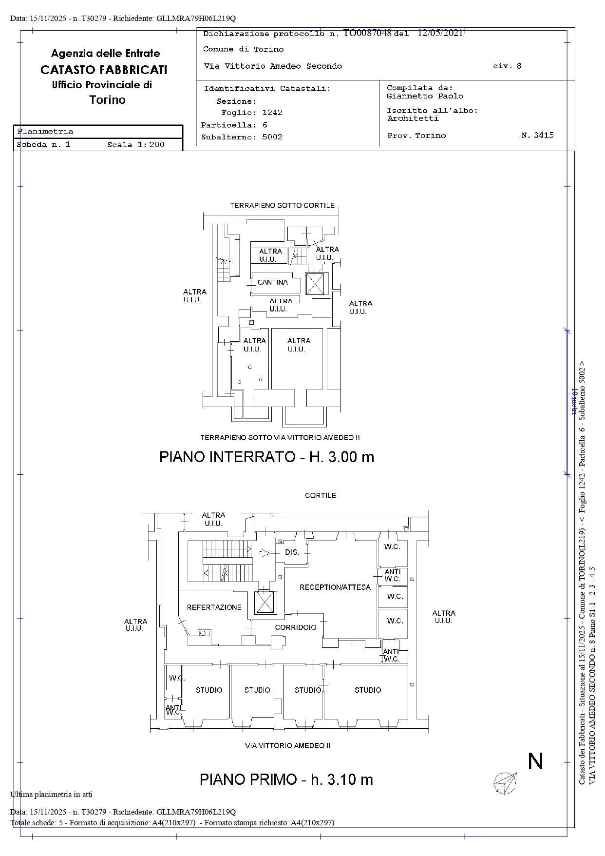 Foto 12 - Stable - Palace Via Vittorio Amedeo II
 
8, Torino - floor plans 1
