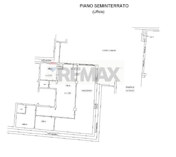 Pianta 2D - Ufficio Via Lagonegro, Roma - planimetria 1