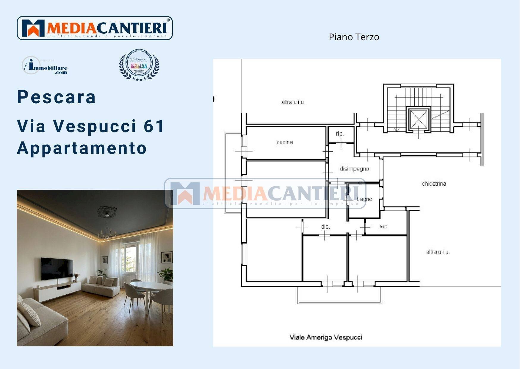 Foto 30 - Four-room apartment Viale Amerigo Vespucci
 
61, Pescara - floor plans 1