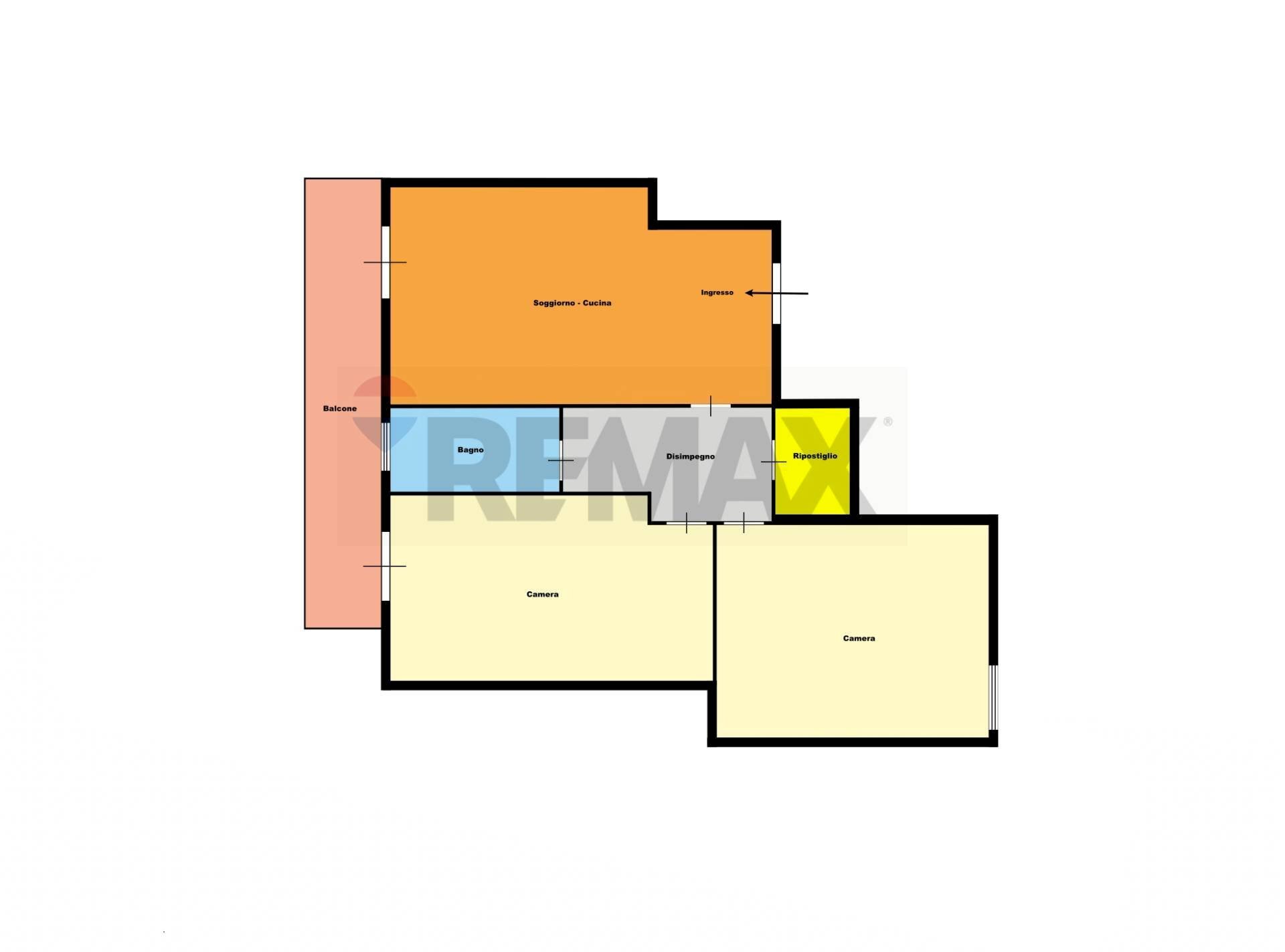 Pianta 2D - Trilocale VIA NAPOLI
 
172, Mugnano di Napoli - planimetria 1