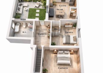 Pianta 3D - Independent house Via Sanseverino
 
17-19, Paceco - photo 6