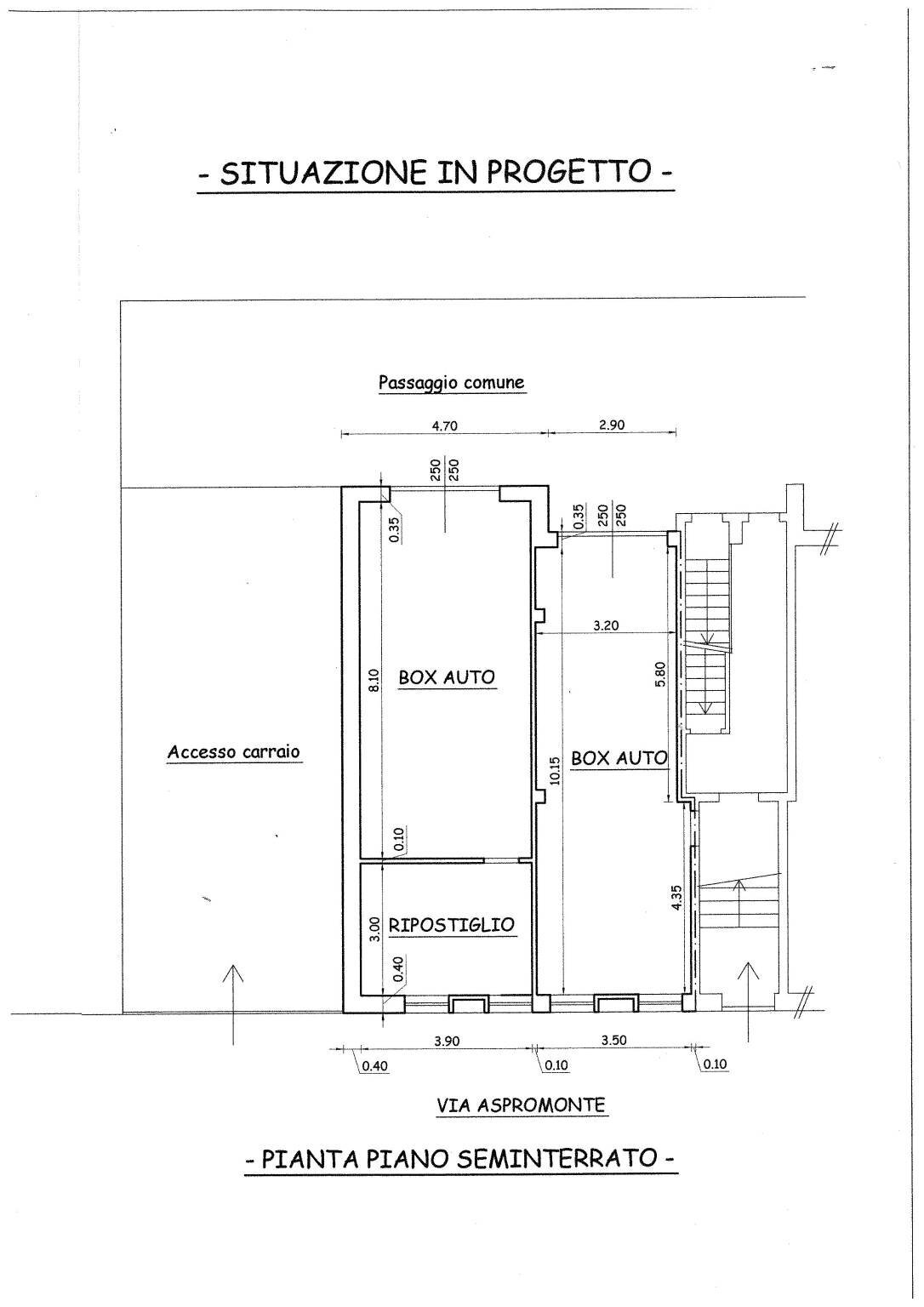 Box via Aspromonte, Alessandria - planimetria 1