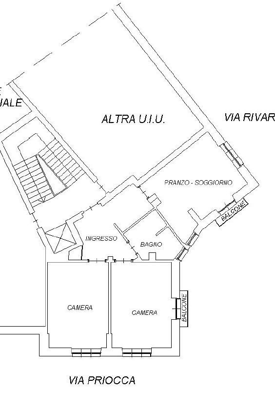Trilocale via Rivarolo, 10, Torino (zona Aurora) - planimetria 1