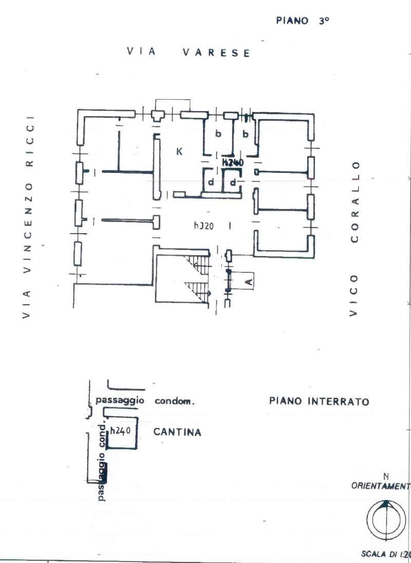 appartamento in vendita genova centro san vincenzo - Appartamento via Vincenzo Ricci, Genova - planimetria 1