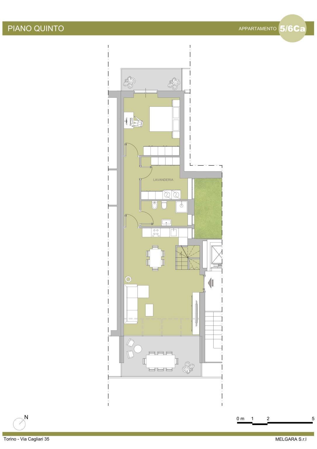 Attic via Cagliari, 35, Torino (neighborhood Aurora) - floor plans 1