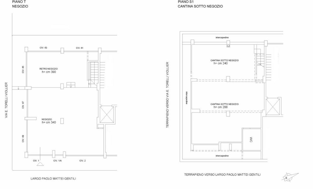 Shop via Eugenio Torelli Viollier, 63, Roma - floor plans 1