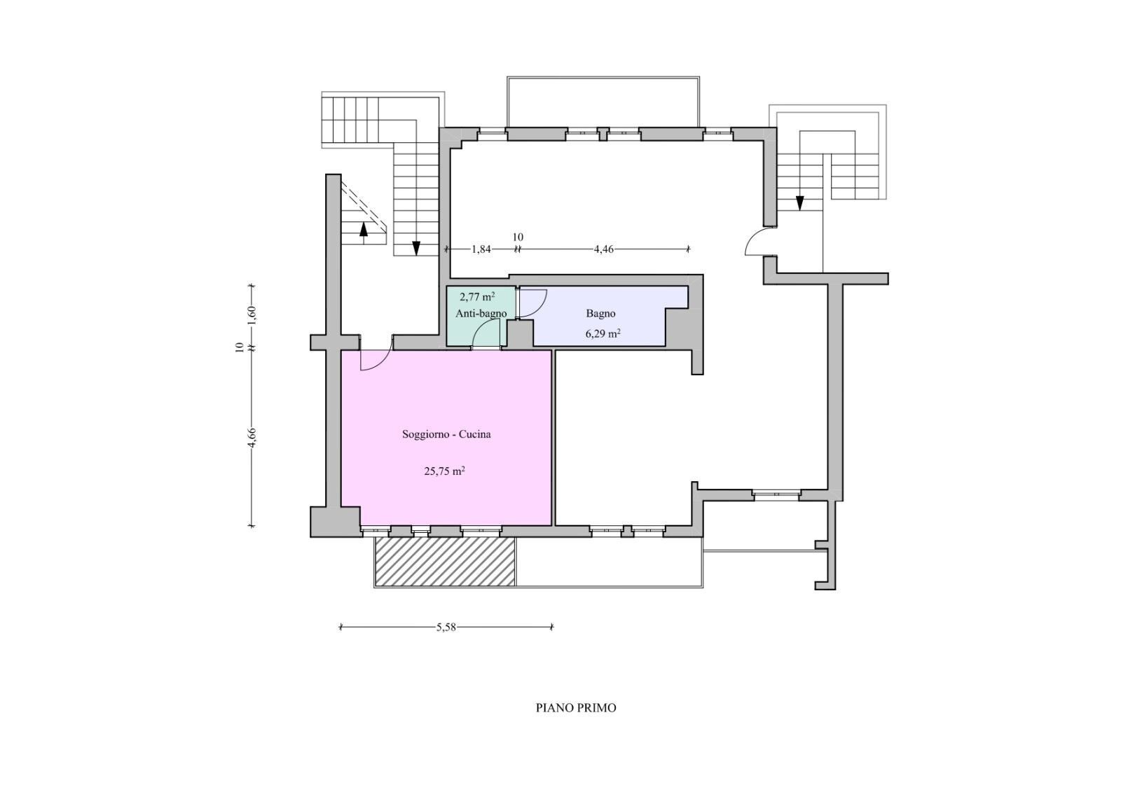 One-room apartment via Cianfuran, 1, Bardonecchia - floor plans 1