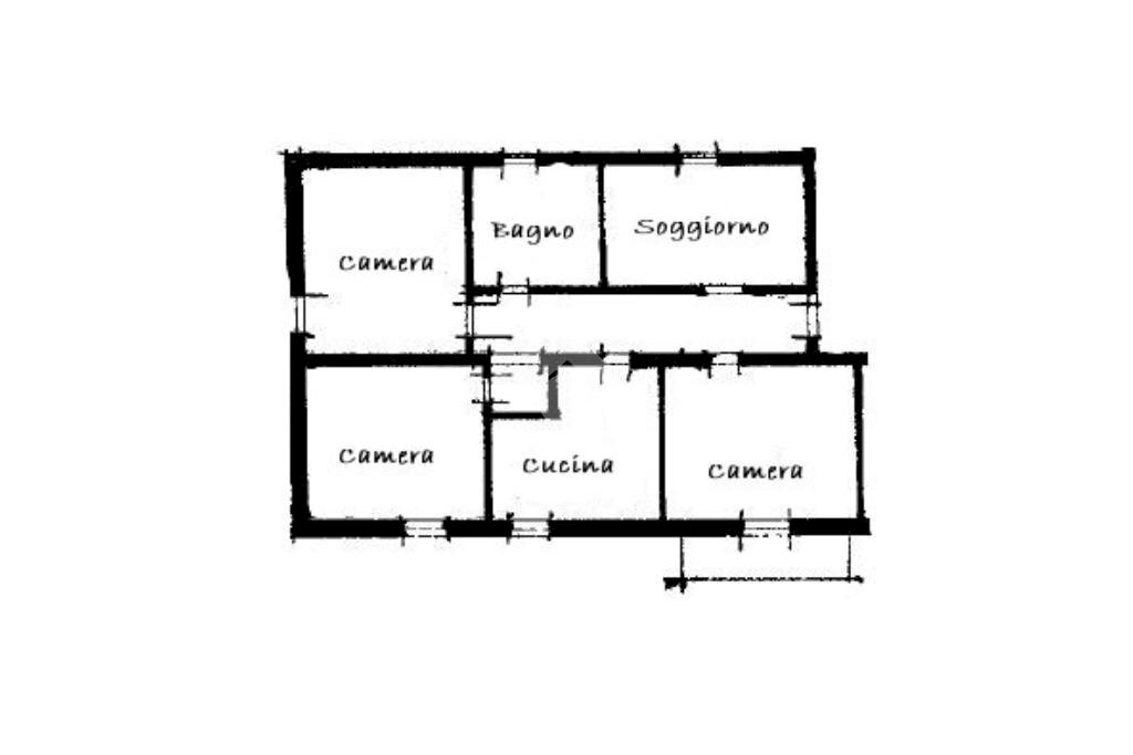 Quadrilocale Via montefiorino, Carpi - planimetria 1