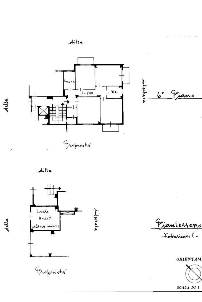 Four-room apartment Via Aurelia Sud, Arcola - floor plans 1
