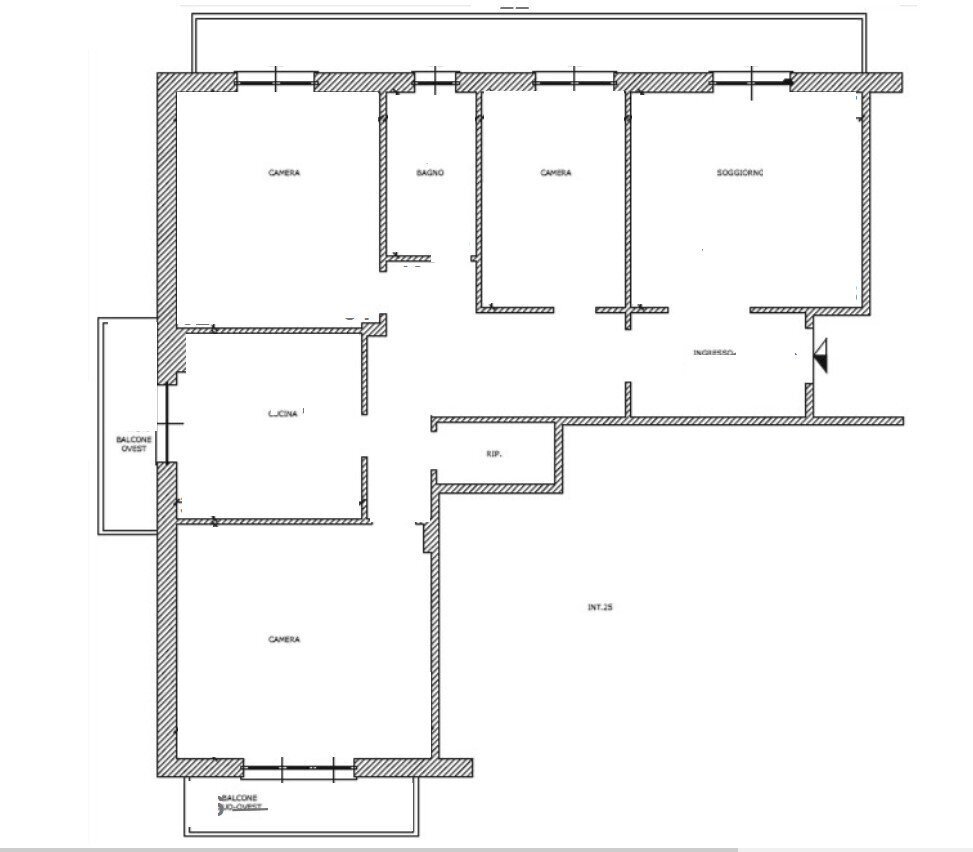 2.jpg - Appartamento Via Negroponte 105, Genova (zona Sestri Ponente) - planimetria 1