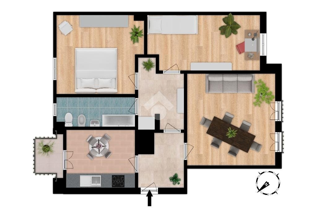 Trilocale Via costantino baroni, Milano (zona Gratosoglio) - planimetria 1